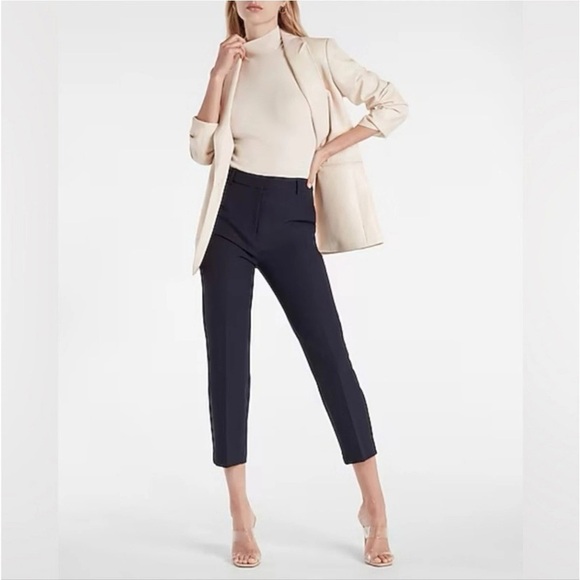 Express Editor Super High Rise Straight Ankle Pant MSRP $80 - Picture 1 of 8